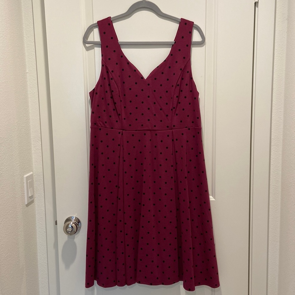 Purple/Black Polka Dot Dress